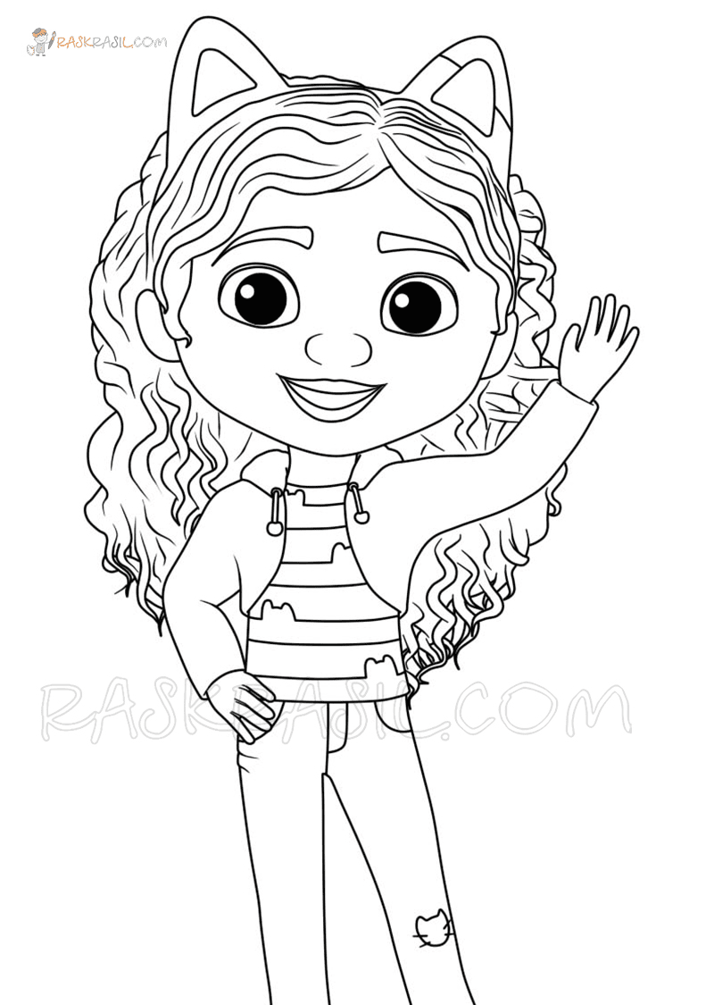 Gabby Dollhouse Coloring Pages Free Printable Templates