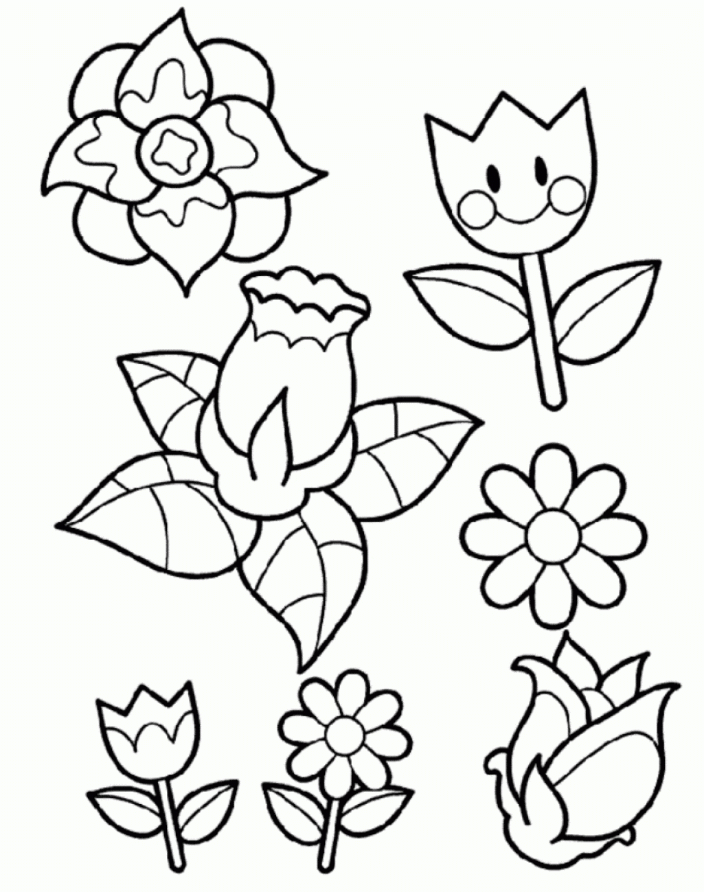 Get Spring Flower Coloring Sheets Background Super Coloring