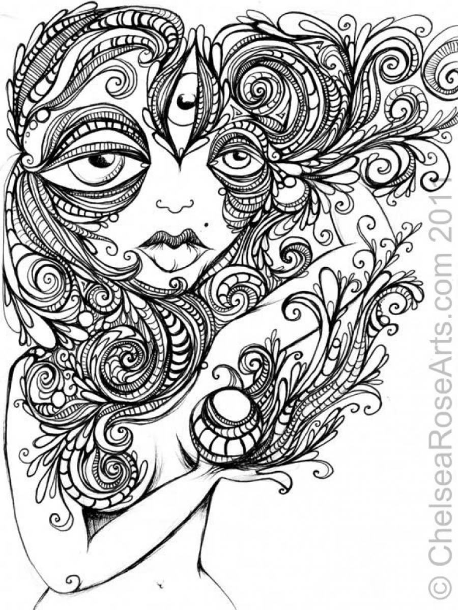 Get This Trippy Coloring Pages For Adults BH89W