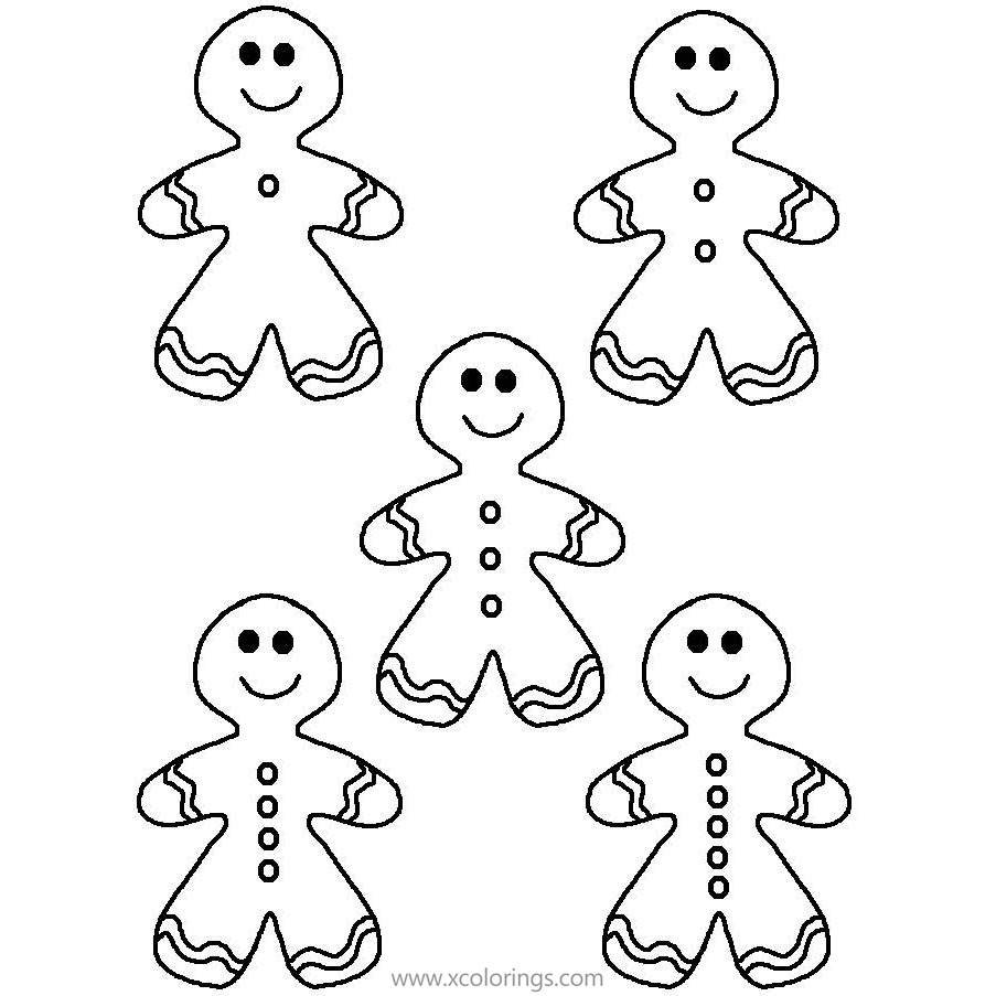 Gingerbread Man Coloring Page Coloring Pages