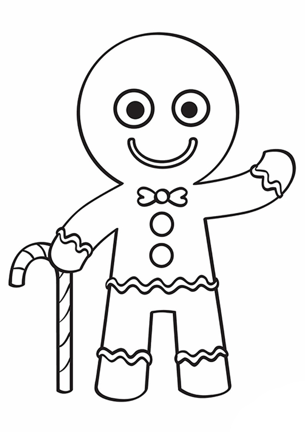 Gingerbread Man Coloring Page Free Printable Coloring Pages For Kids