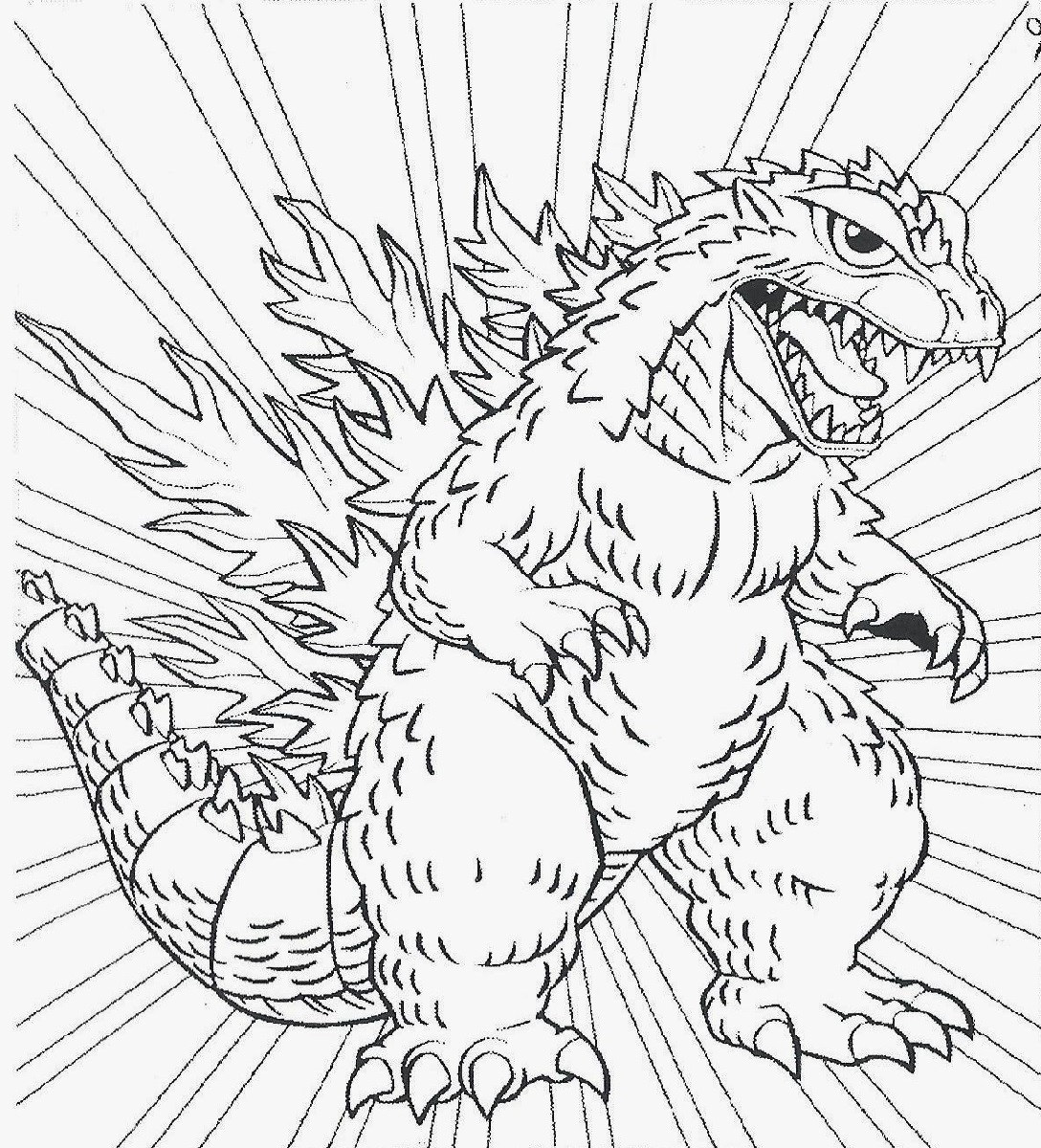 Godzilla Coloring Pages For Kids Educative Printable