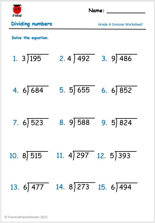 Grade 4 Division Worksheets Free Worksheets Printables Worksheets 