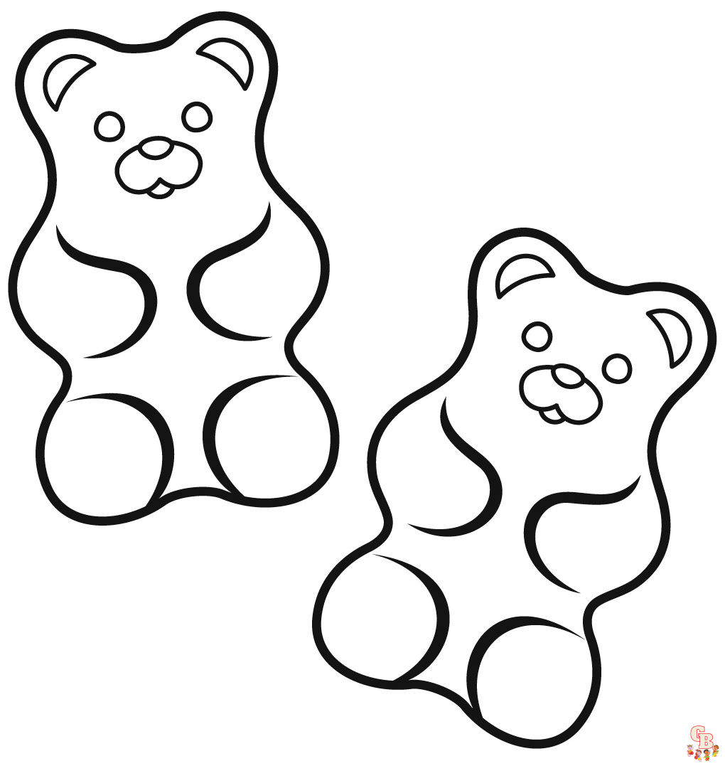 Gummy Bear Coloring Pages Printable Free Fun Coloring