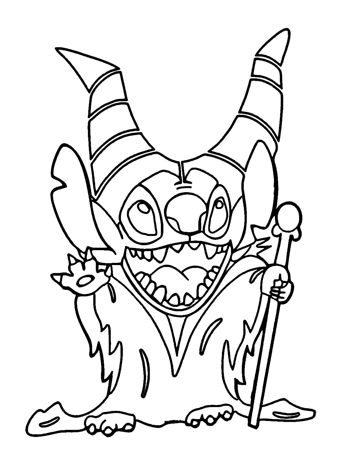 Halloween Maleficent Stitch Coloring Pages Coloring Page Free 