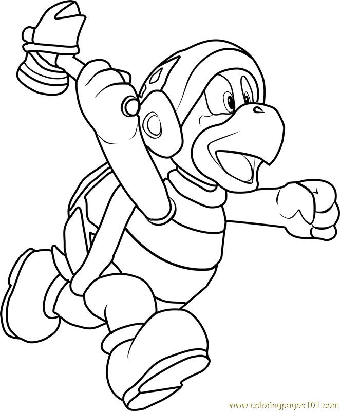 Hammer Bro Coloring Page For Kids Free Super Mario Printable Coloring 