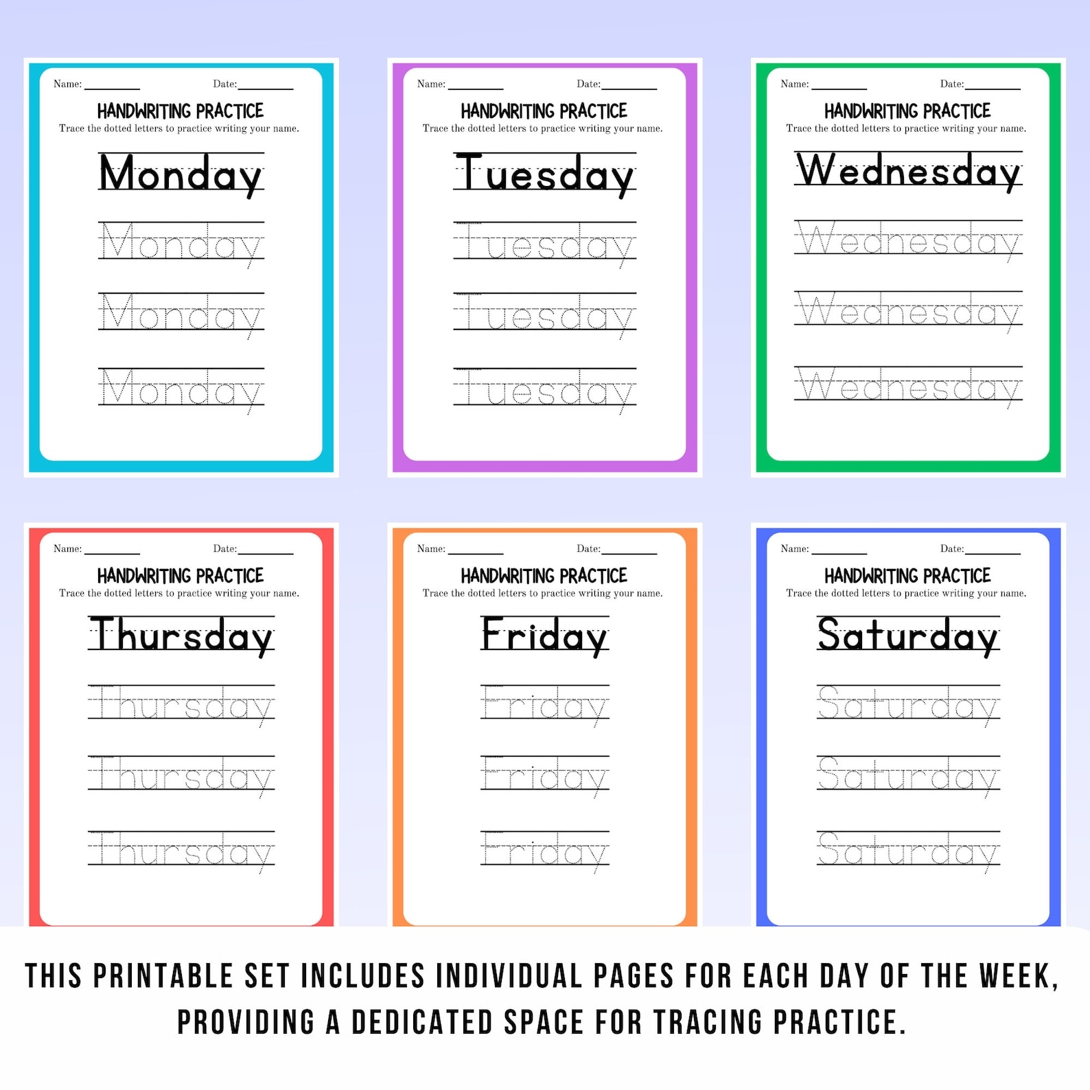 Handwriting Practice Sheets Handwriting Worksheets Lettering Practice 