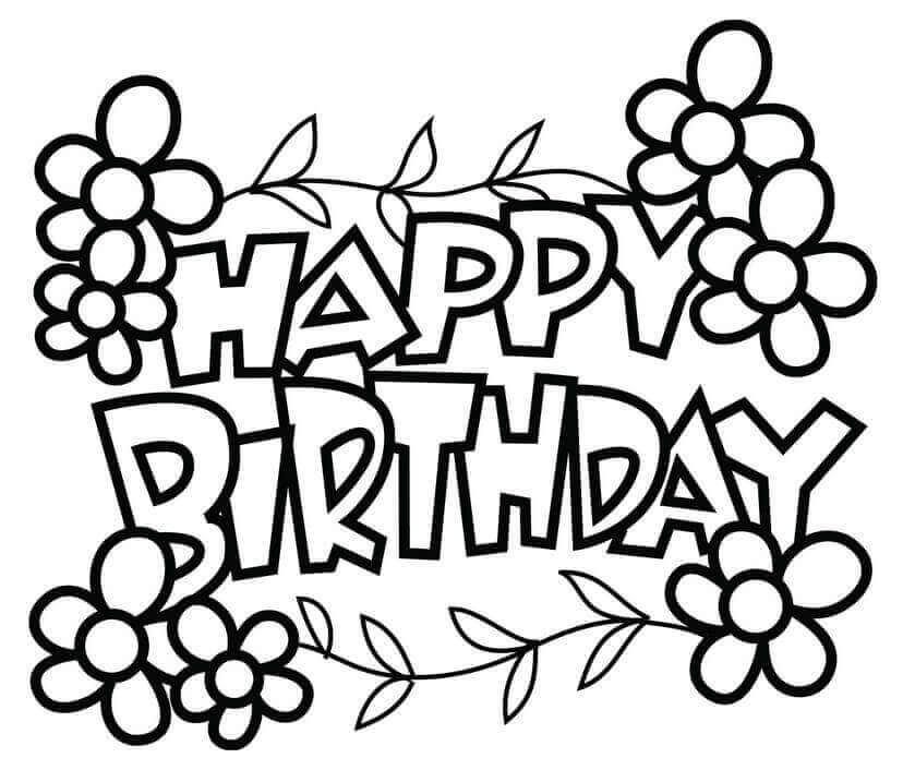 Happy Birthday Coloring Pages Printable Coloring Pages FREE
