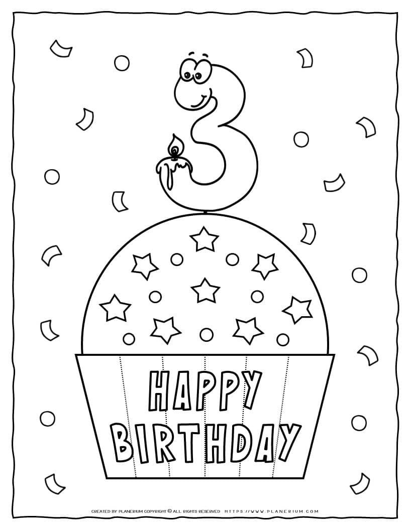 Happy Birthday Coloring Sheet Printable Pdf Free Worksheets Printable