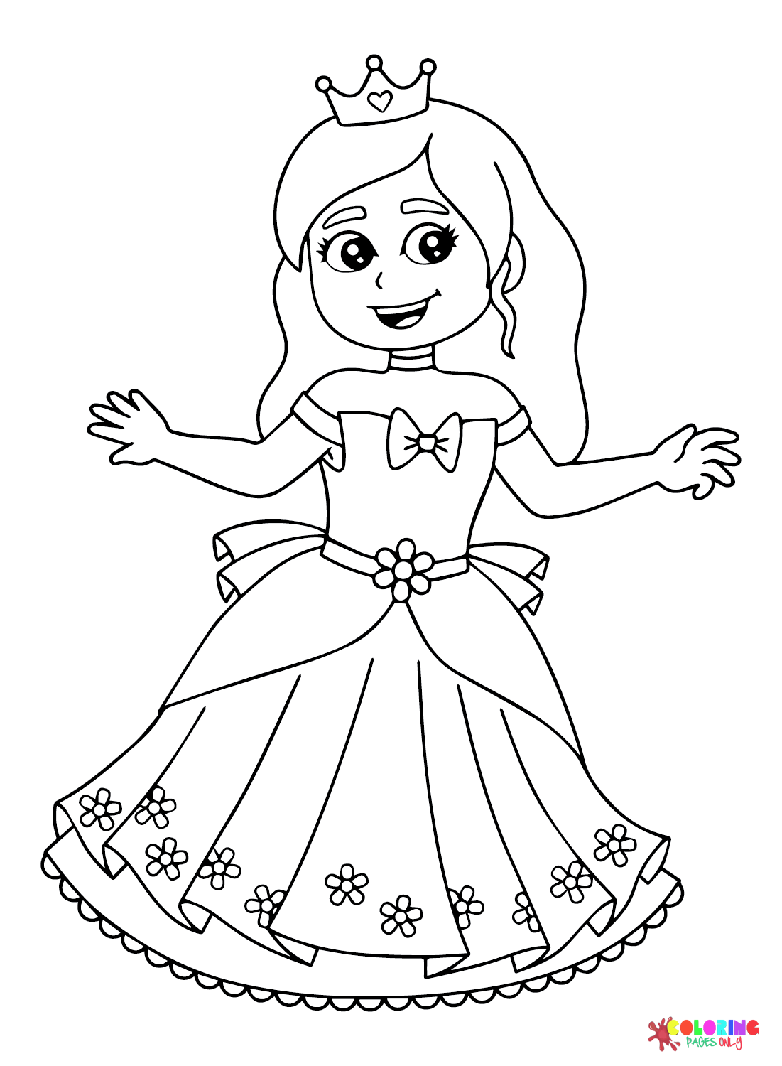 Happy Queen Coloring Page Free Printable Coloring Pages