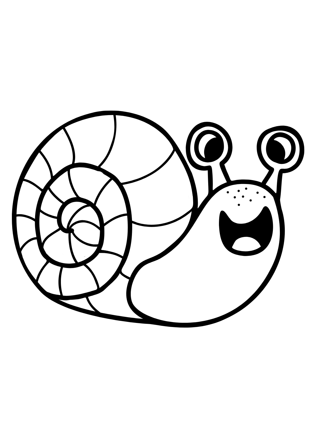 Happy Snail Coloring Page Free Printable Coloring Pages