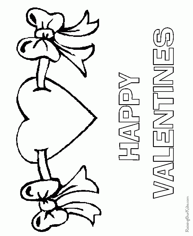 Happy Valentine Day Coloring Pages 002