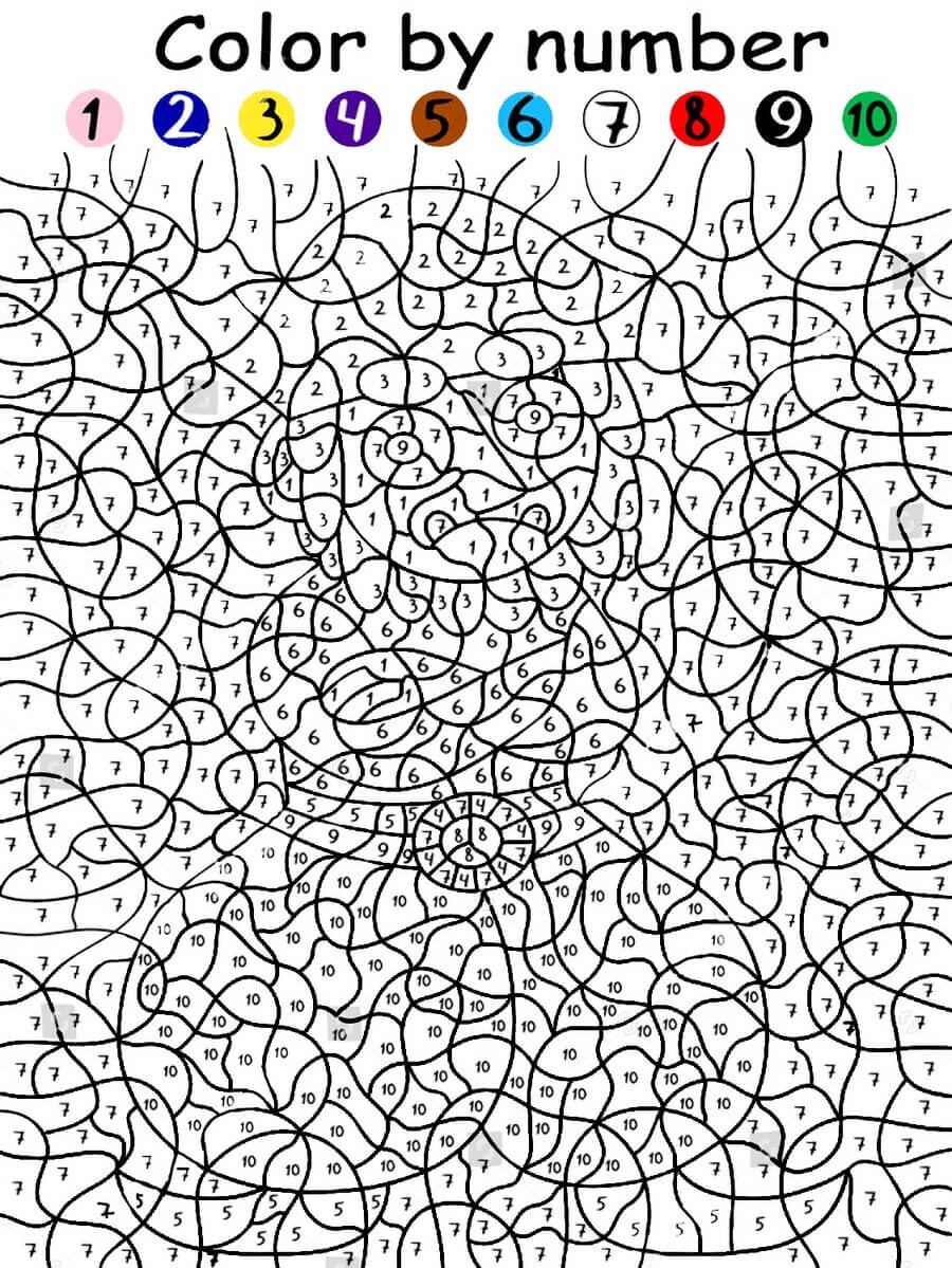 Hard Difficult Color By Number ColoringbyNumber Com Worksheets 