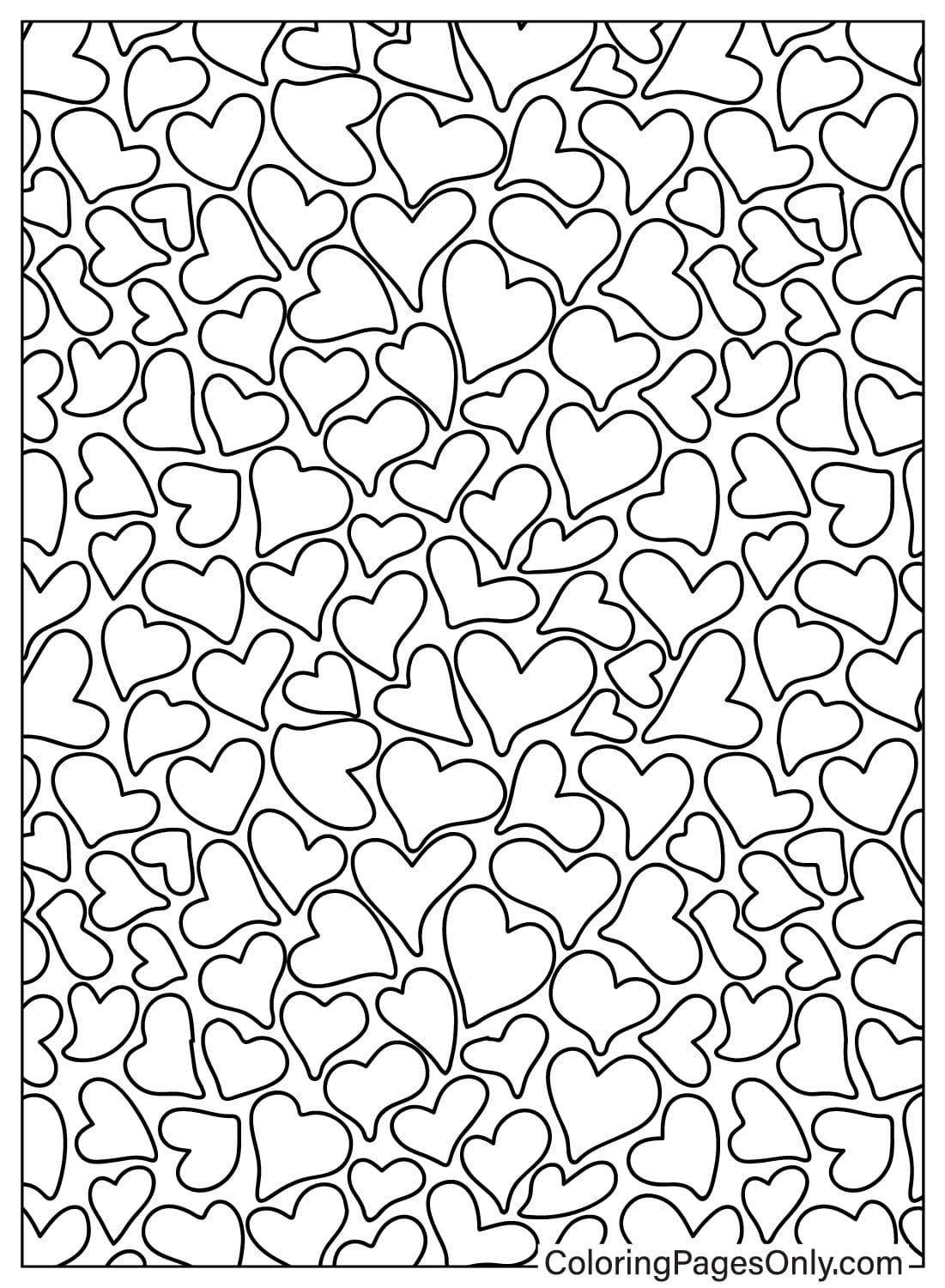 Heart Coloring Sheet For Kids Free Printable Coloring Pages