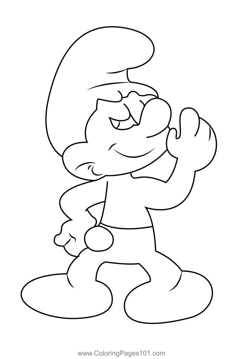 Hefty Smurf Coloring Page For Kids Free The Smurfs Printable Coloring 