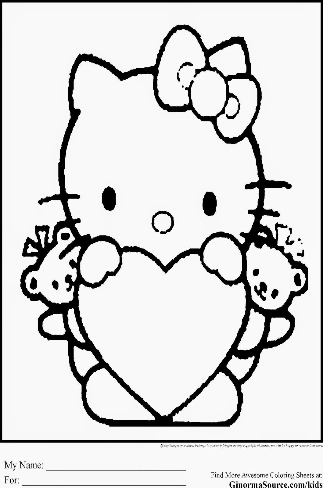 Hello Kitty Coloring Pages Pdf Coloring Home