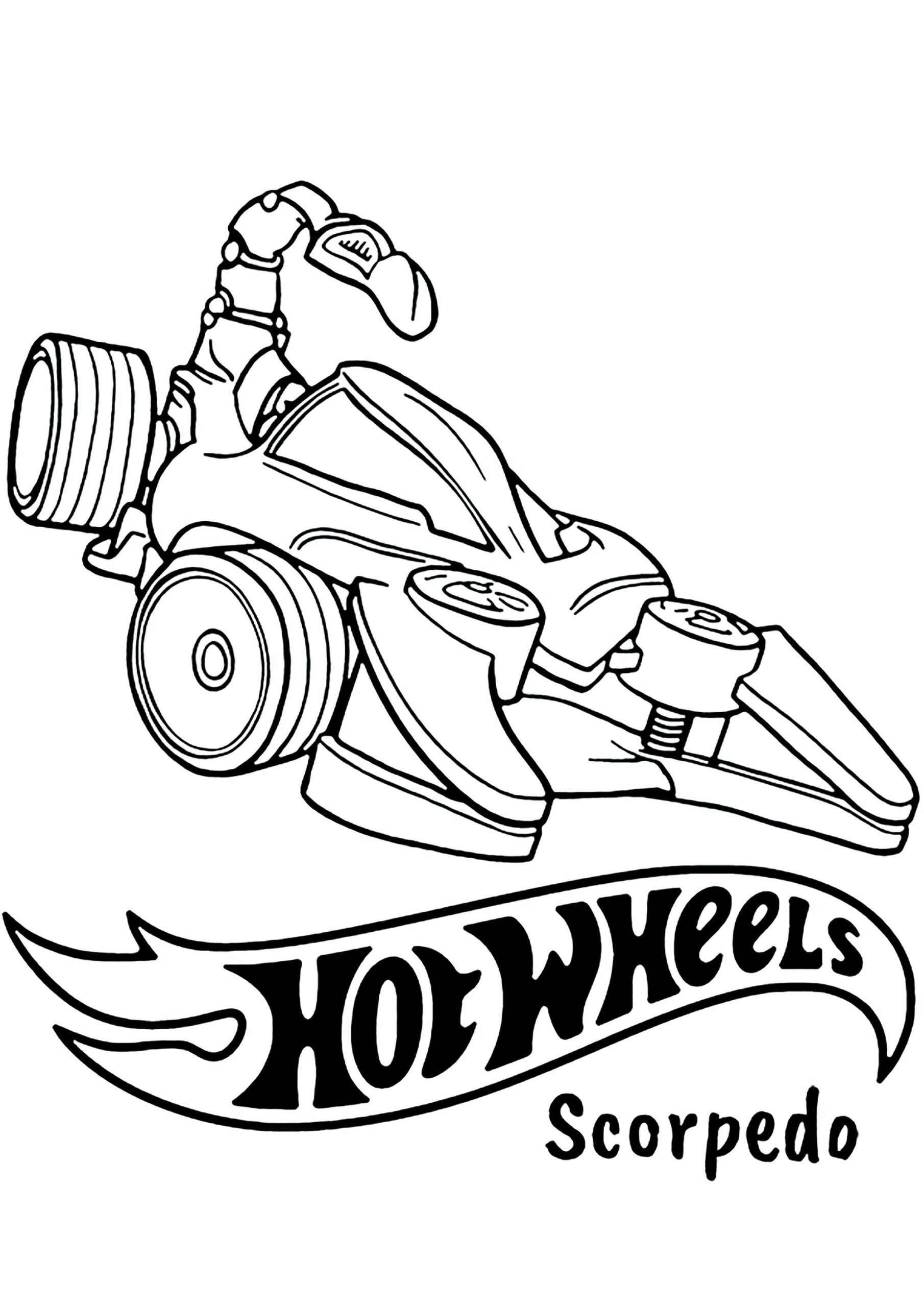 Hot Wheels Scorpedo Hot Wheels Coloring Pages For Kids