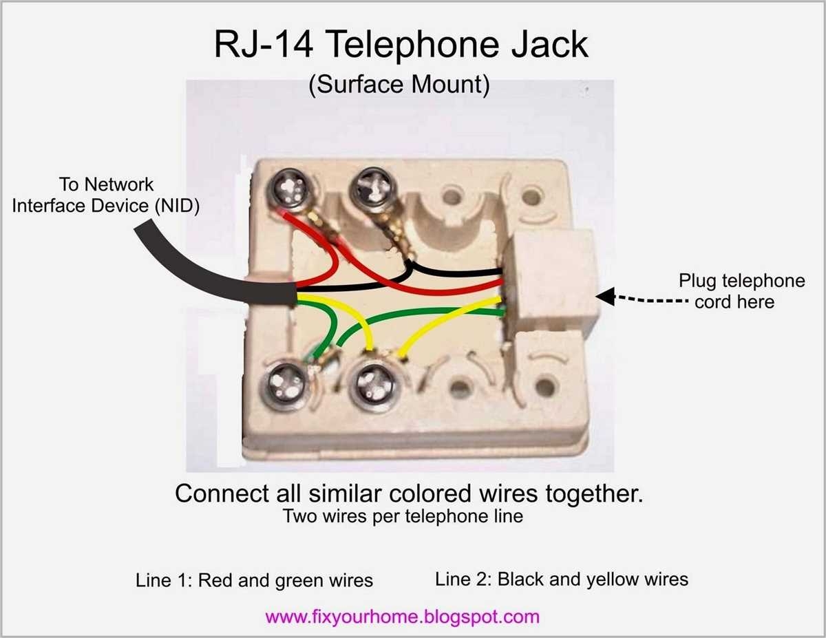 How To Wire A Home Phone Jack Diagram And Instructions