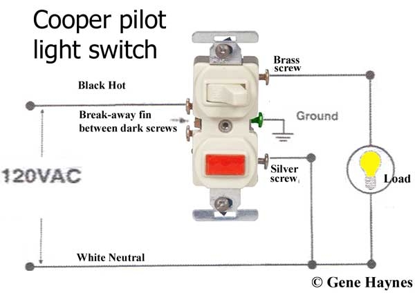 How To Wire Single Pole Light Switch With Pilot Light Terry Love 