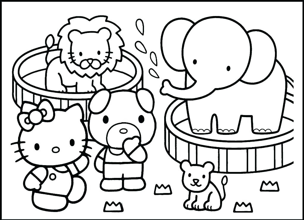 Hudtopics Zoo Animals Coloring Pages