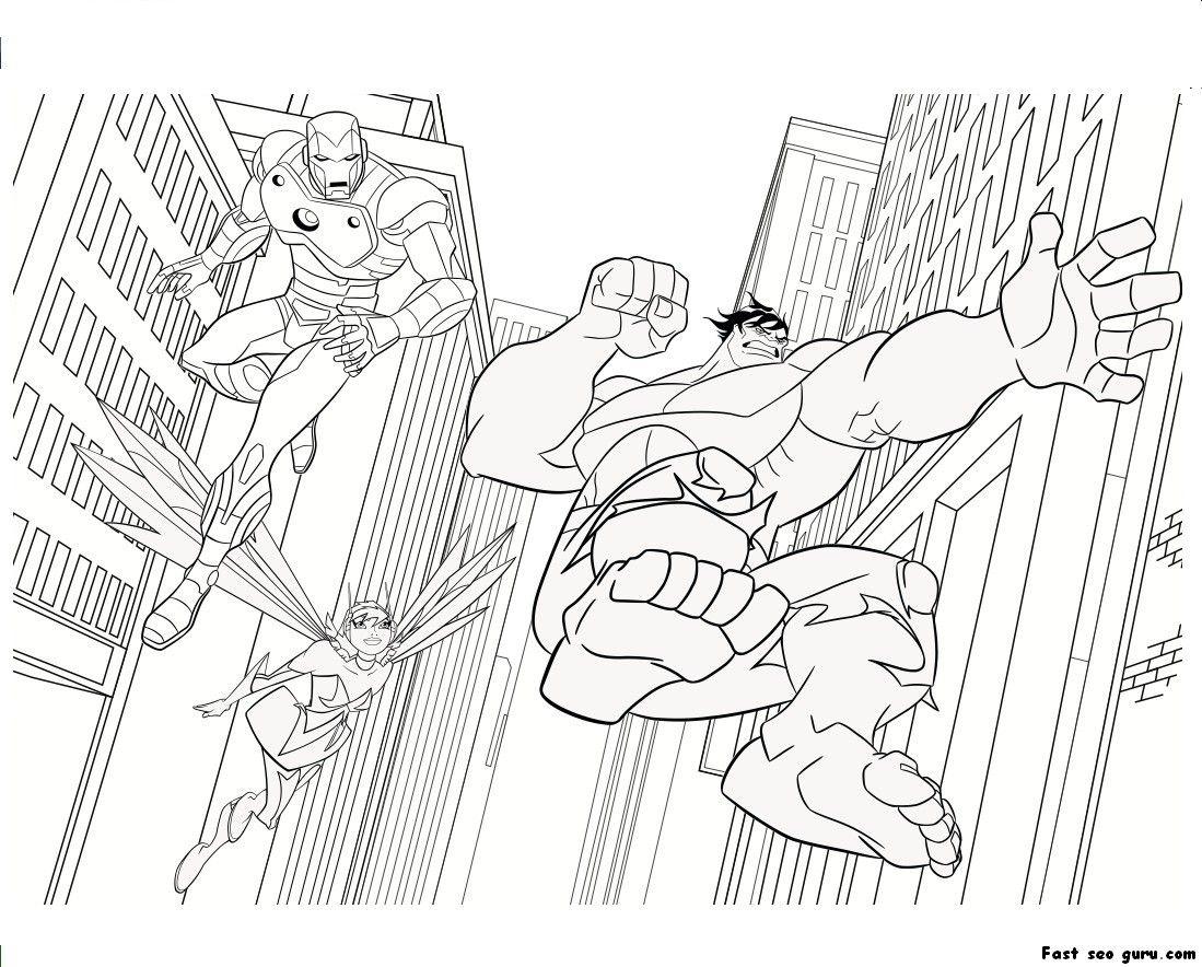 Hulk Avengers Coloring Pages Coloring Home