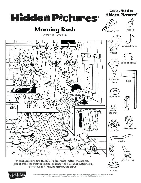 I Spy Worksheets Printable