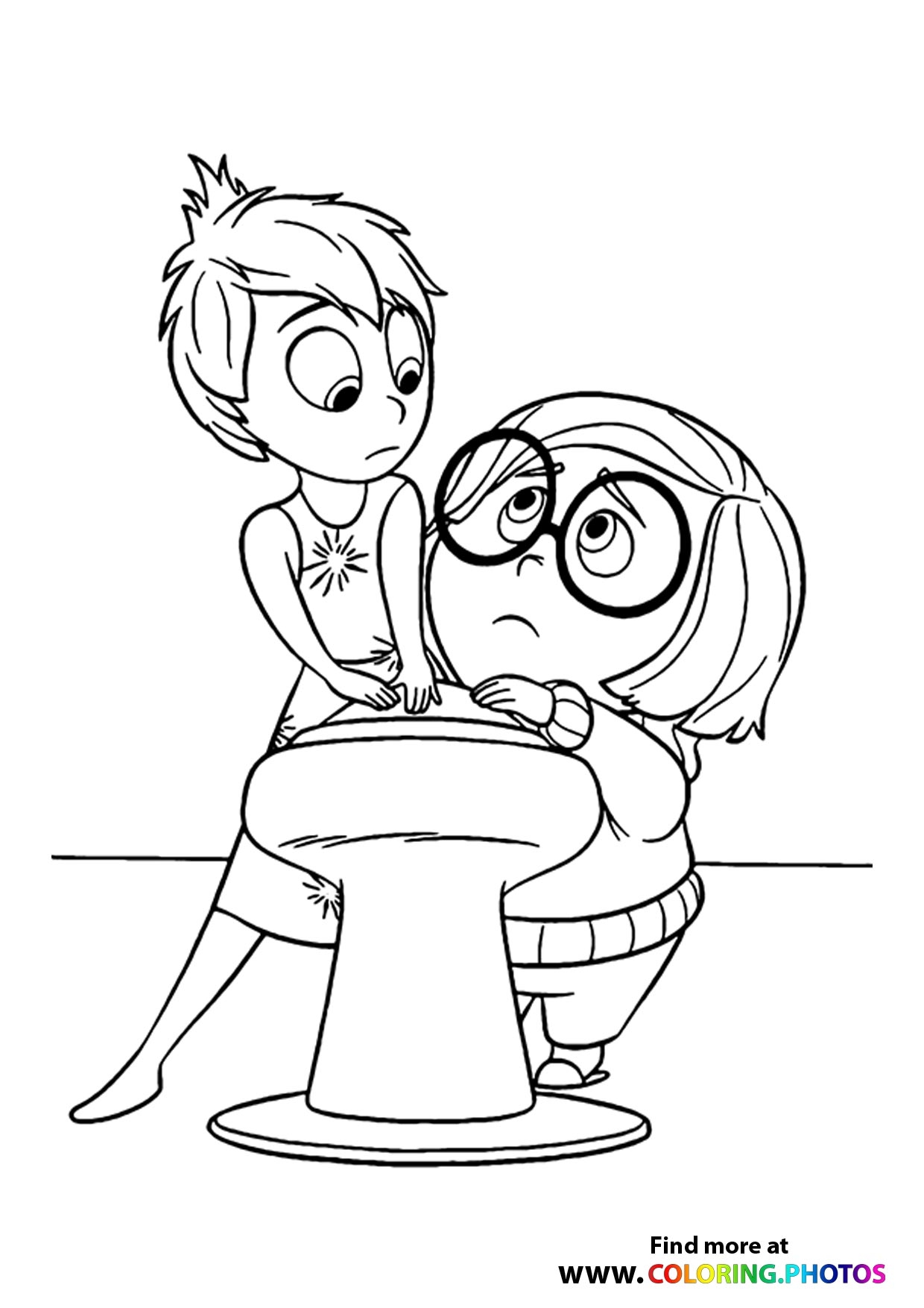Inside Out Coloring Pages For Kids Easy Free Print Or Download