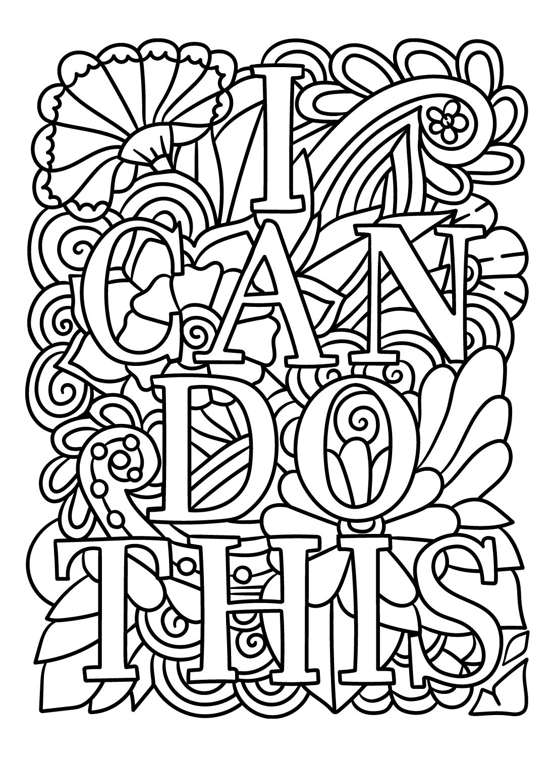Inspirational Words Coloring Page Free Printable Coloring Pages