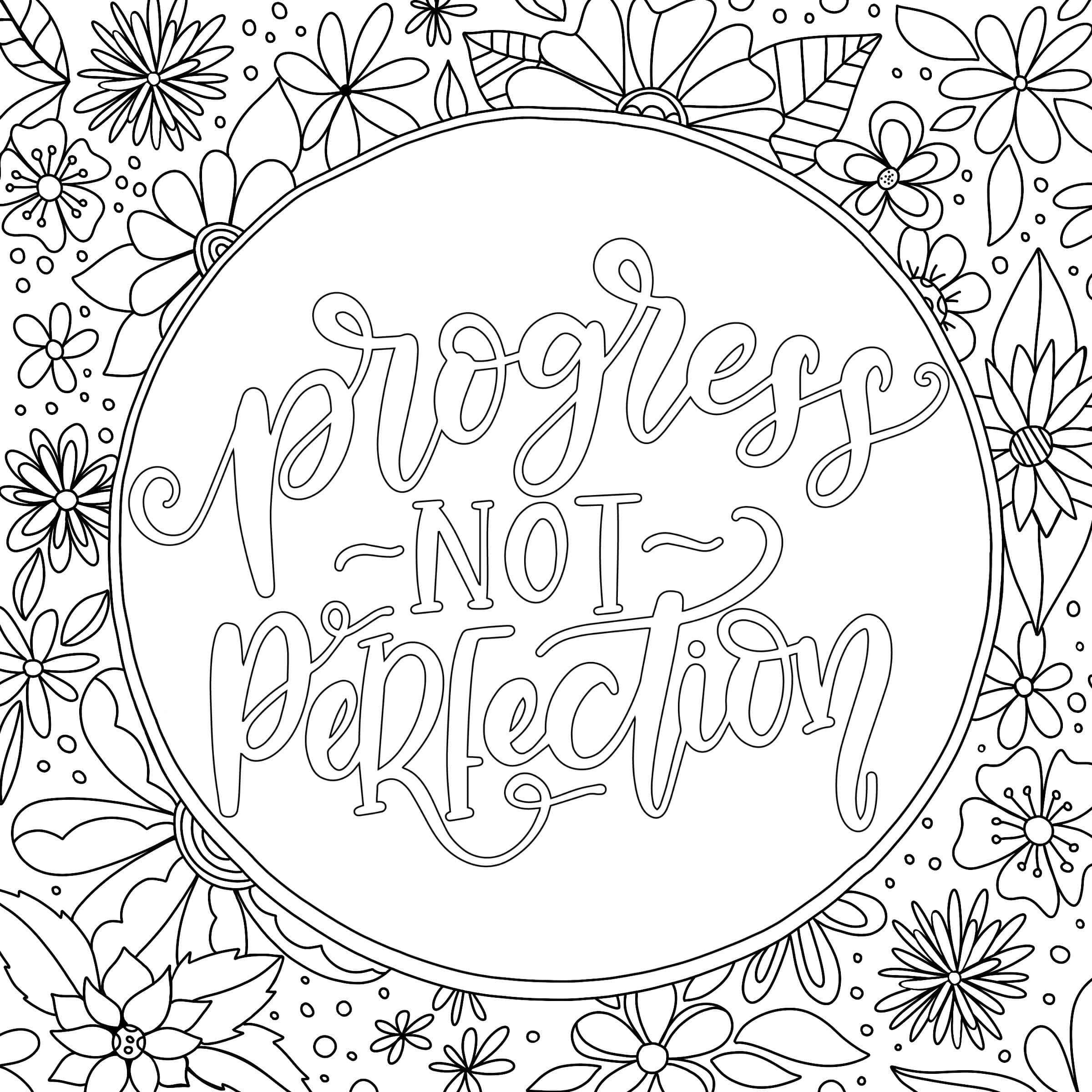 Inspirational Words Coloring Pages Coloring Home