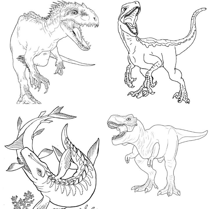 Jurassic World Dinosaur Coloring Pages Jurassic World Colori