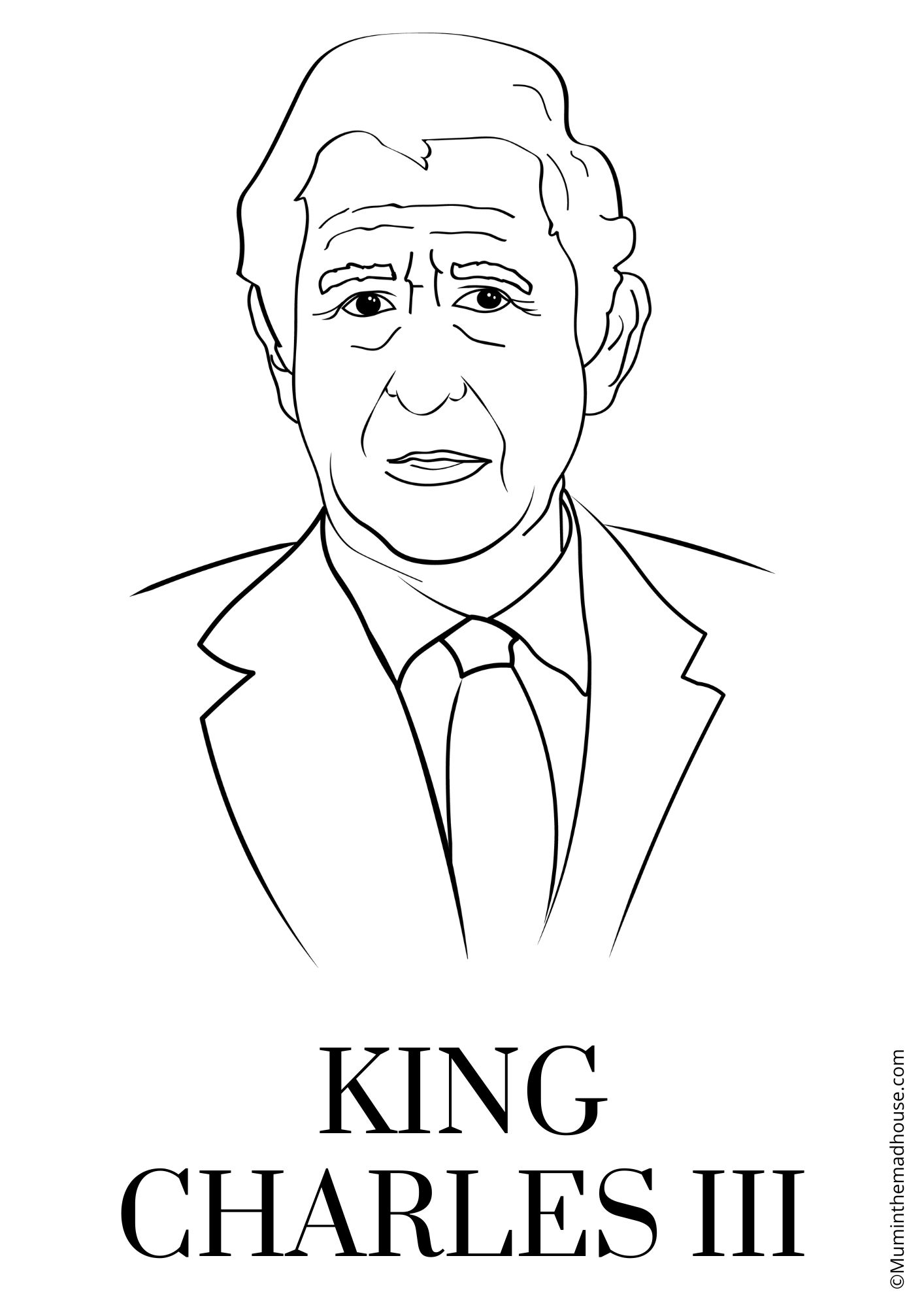 King Charles III Colouring Page Download Mum In The Madhouse