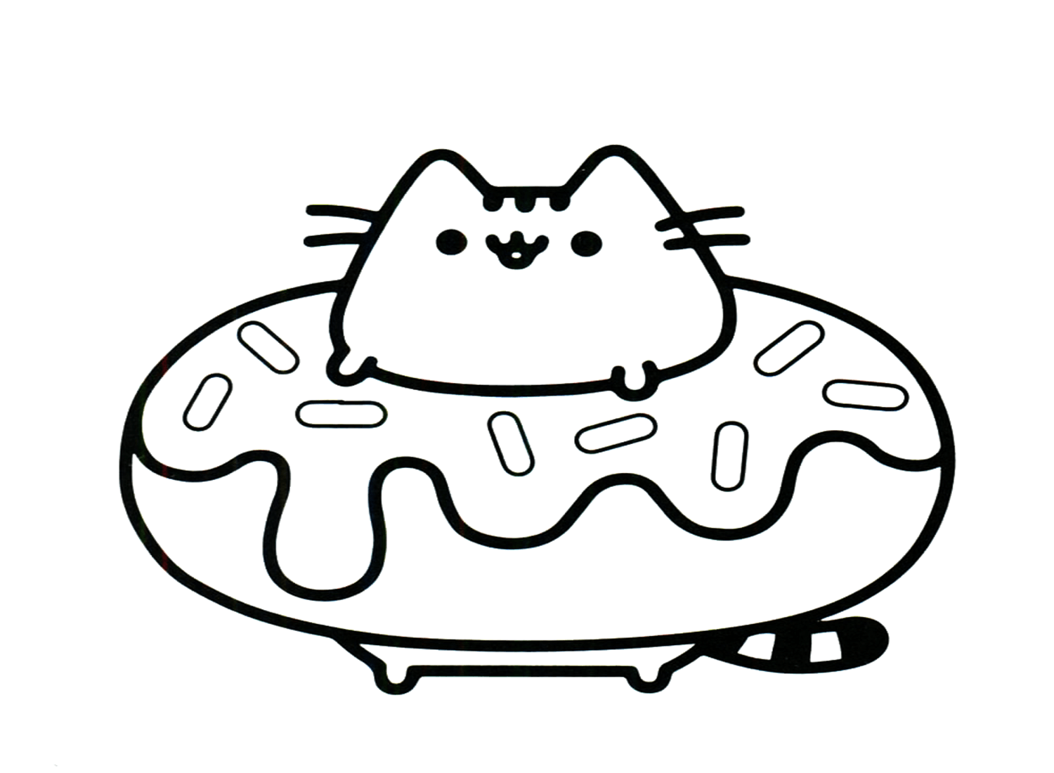 Kitty Donut Coloring Pages Free Printable Coloring Pages