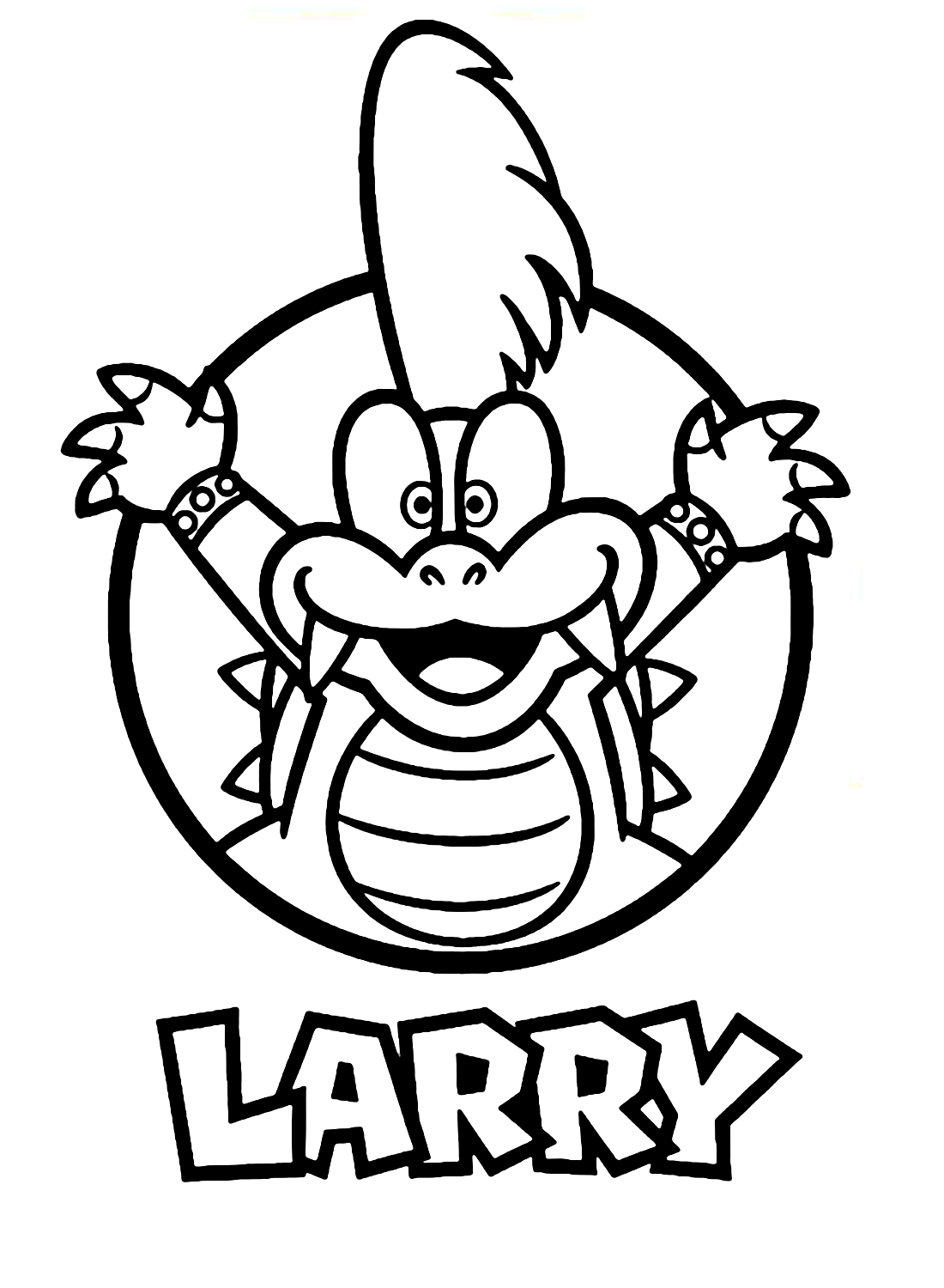 Larry Koopa Super Mario Coloring Page Free Printable Coloring Pages