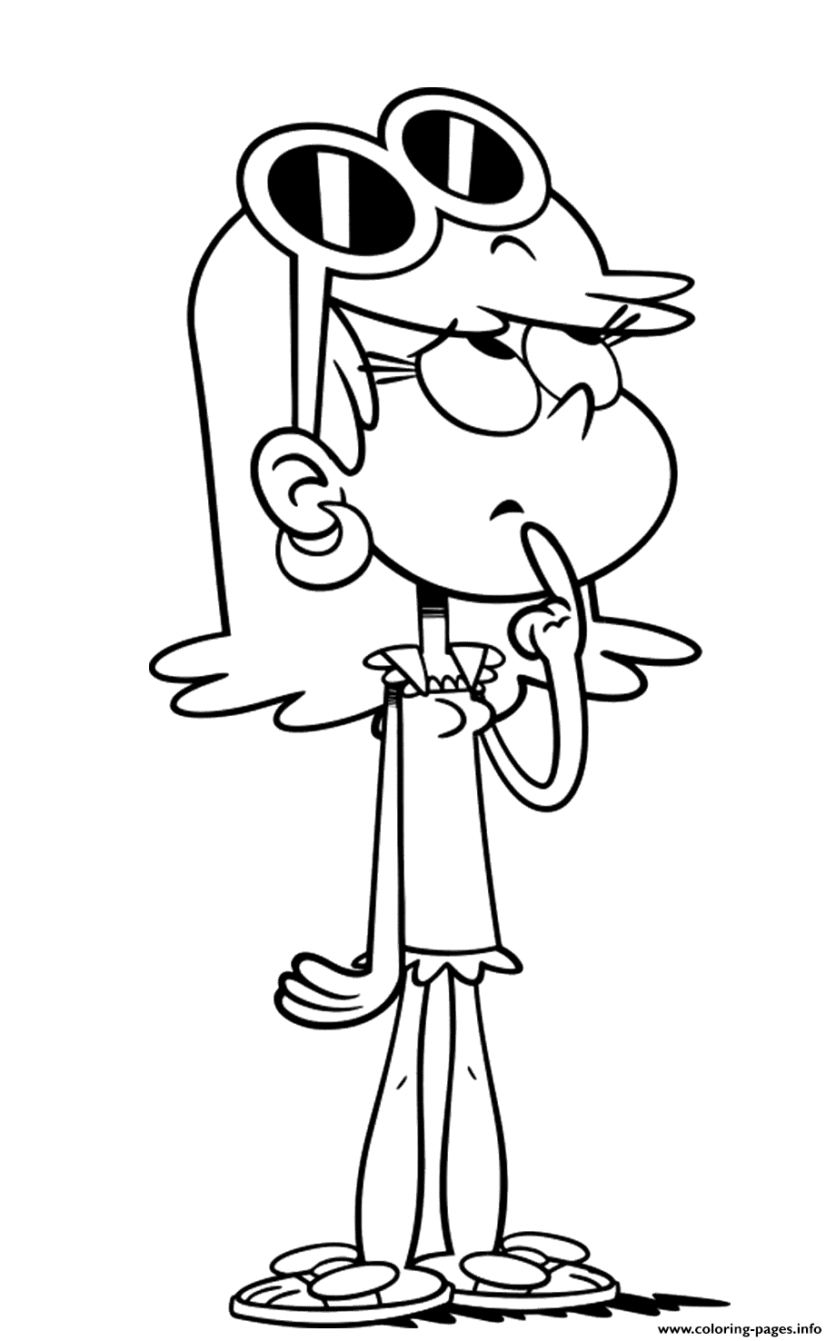 Leni Loud House Coloring Page Printable