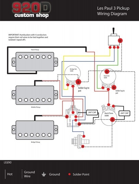 Les Paul 3 Pickup Wiring Diagram