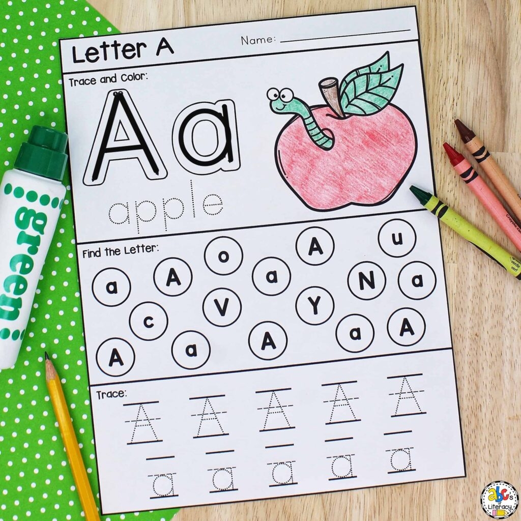 Letter A Printable Preschool Worksheet For Letter Recognition Letter 