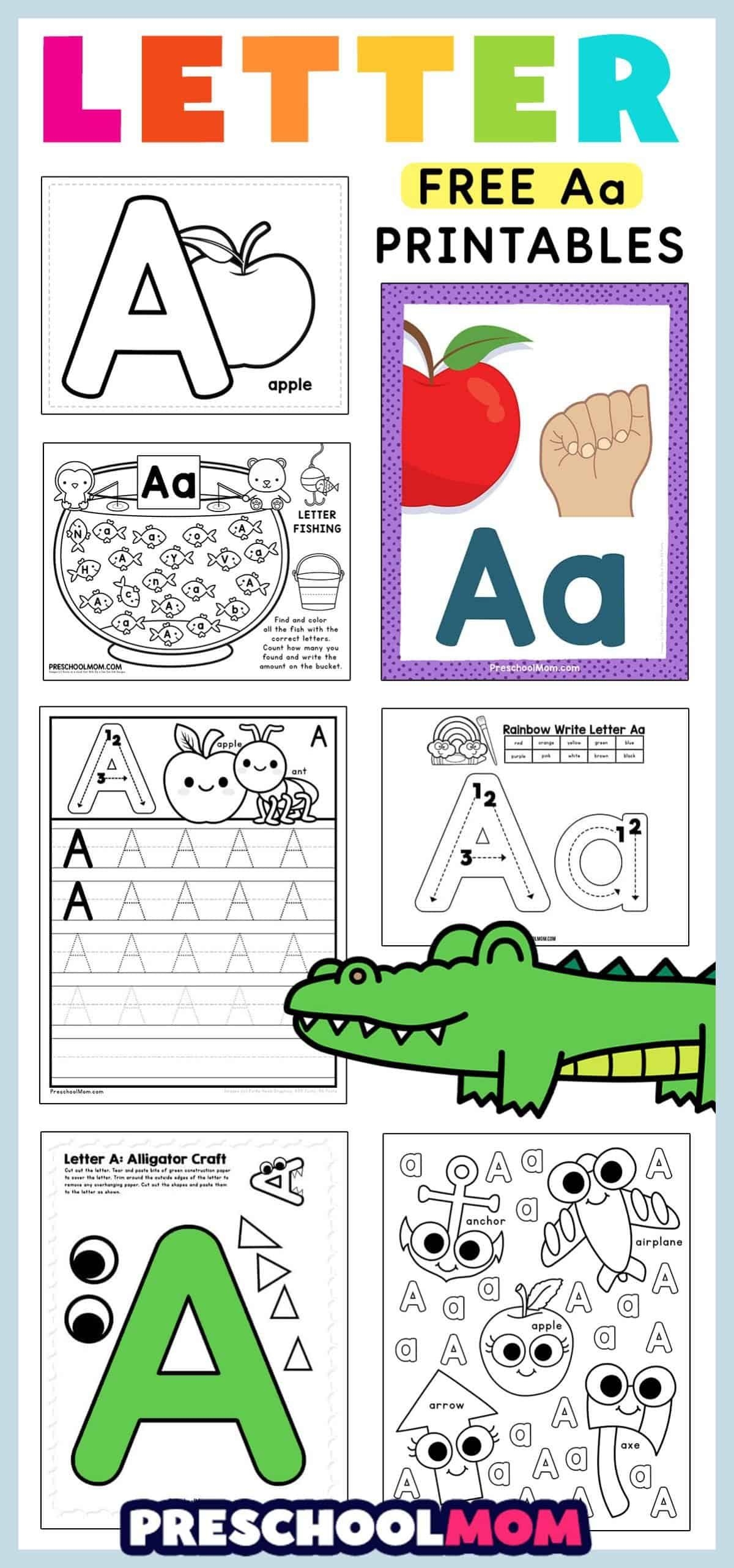 Letter A Worksheets Preschool Printables Preschool Letters Letter