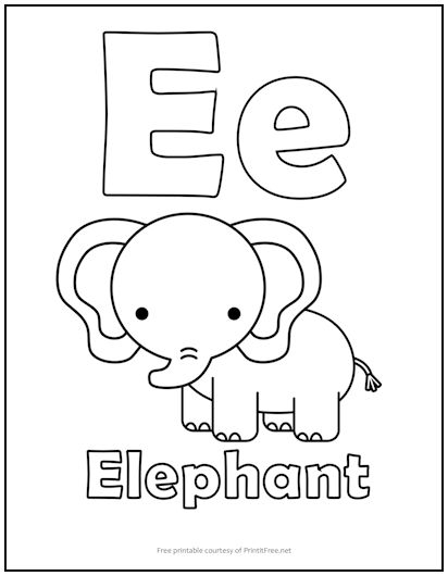 Letter E Coloring Pages Pre Pdf Infoupdate