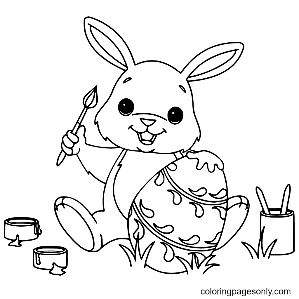 Little Easter Bunny Coloring Page Free Printable Coloring Pages