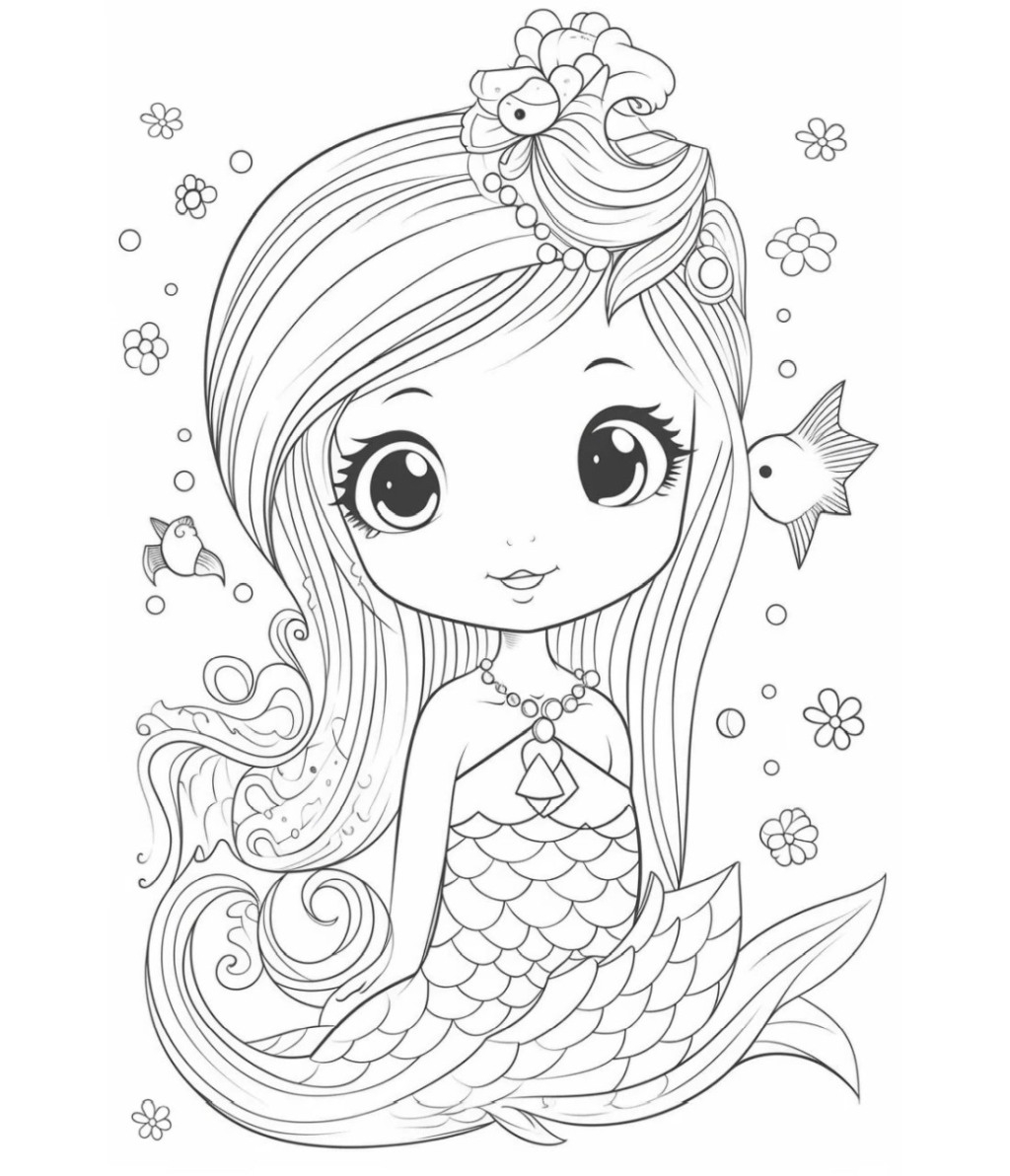 LOL Mermaid Coloring Sheet