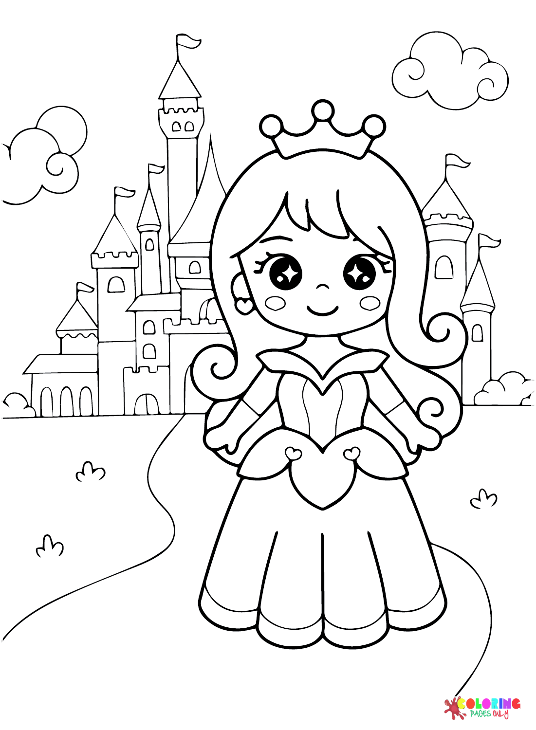Lovely Queen Coloring Page Free Printable Coloring Pages