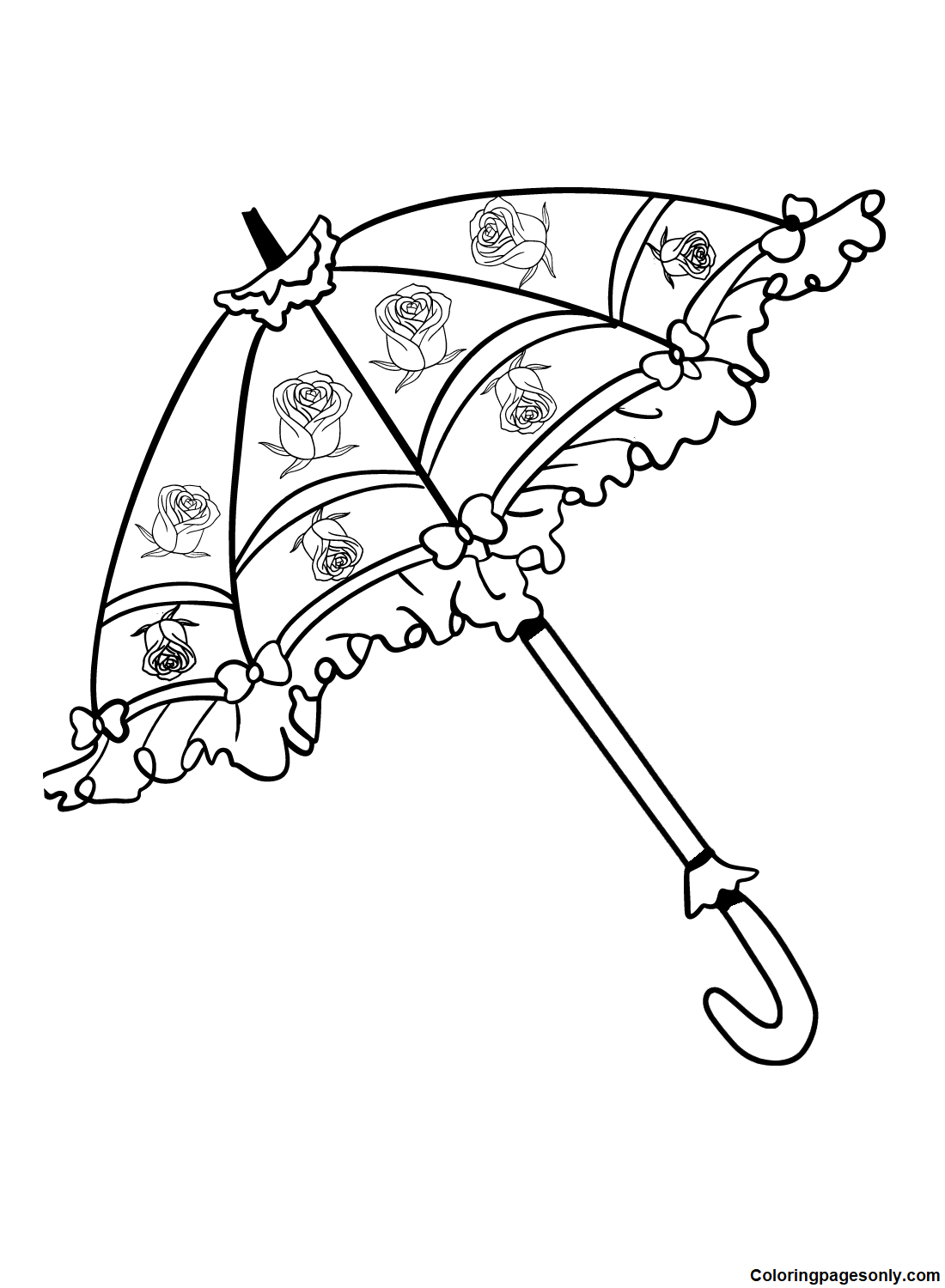 Lovely Umbrella Coloring Page Free Printable Coloring Pages