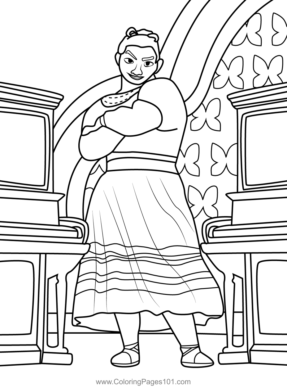 Luisa Madrigal Encanto Coloring Page For Kids Free Encanto Printable