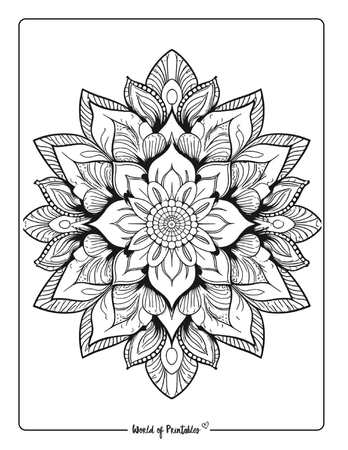 Mandala Coloring Pages World Of Printables