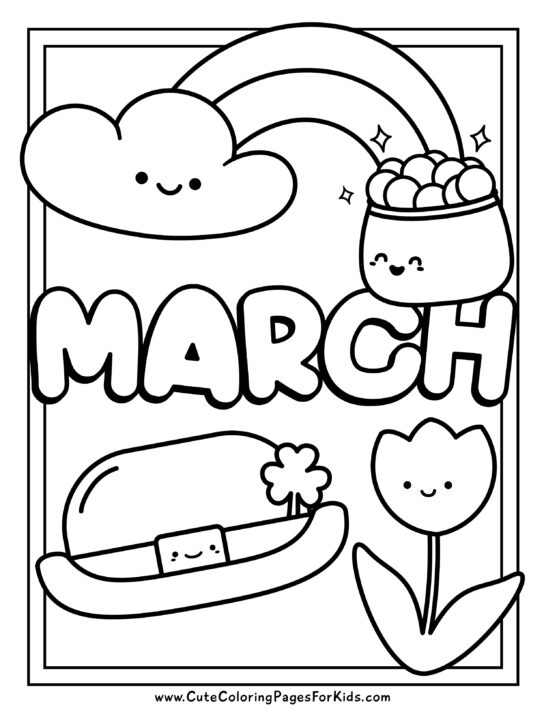 March Coloring Pages Cute Coloring Pages For Kids