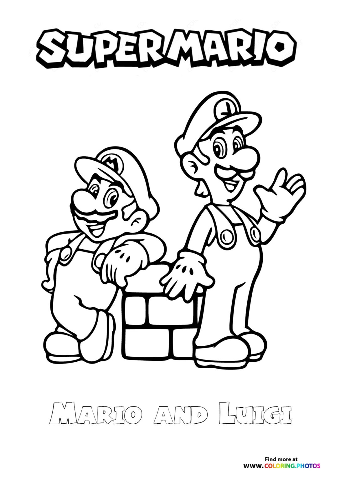 Mario And Luigi Coloring Pages For Kids
