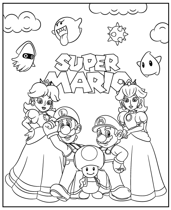 Mario Coloring Pages All Characters All Mario Charact Vrogue co