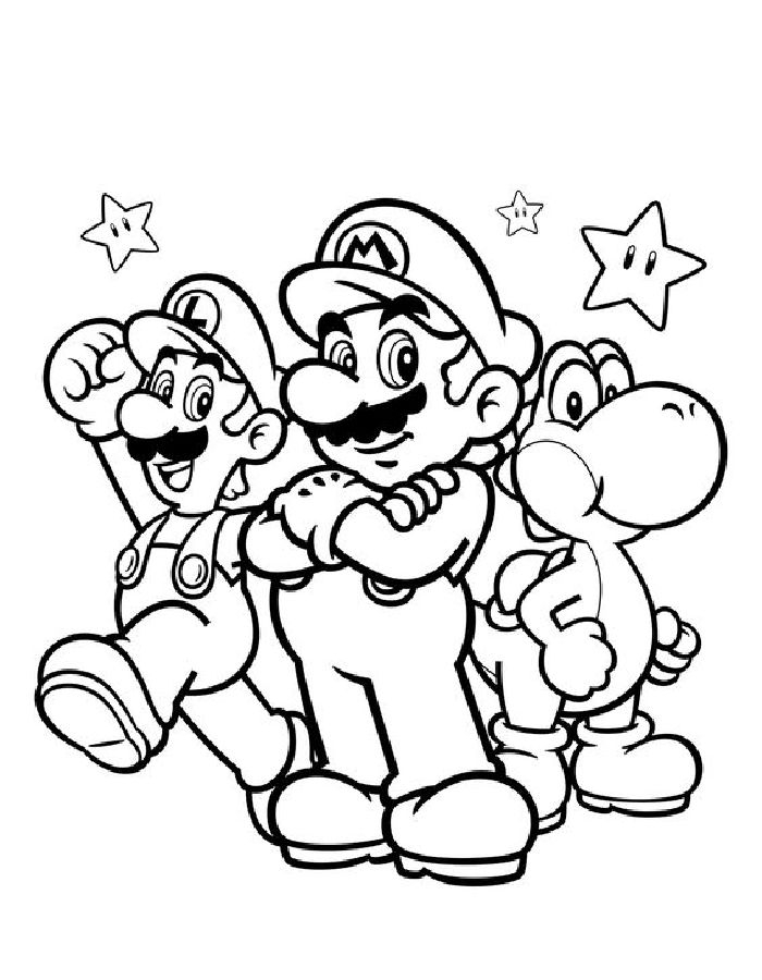 Mario Coloring Pages Free Printable PDF 