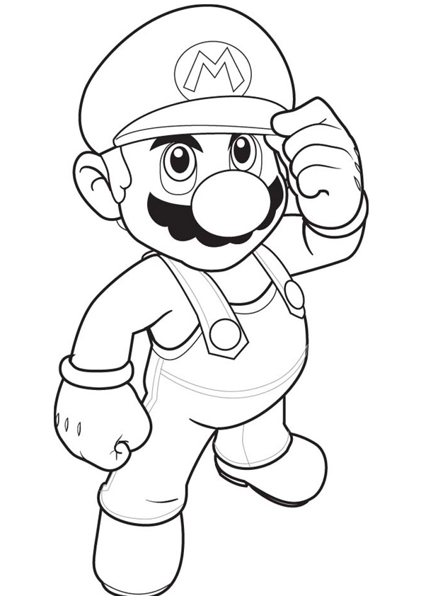 Mario coloring1 Educational Fun Kids Coloring Pages And Preschool