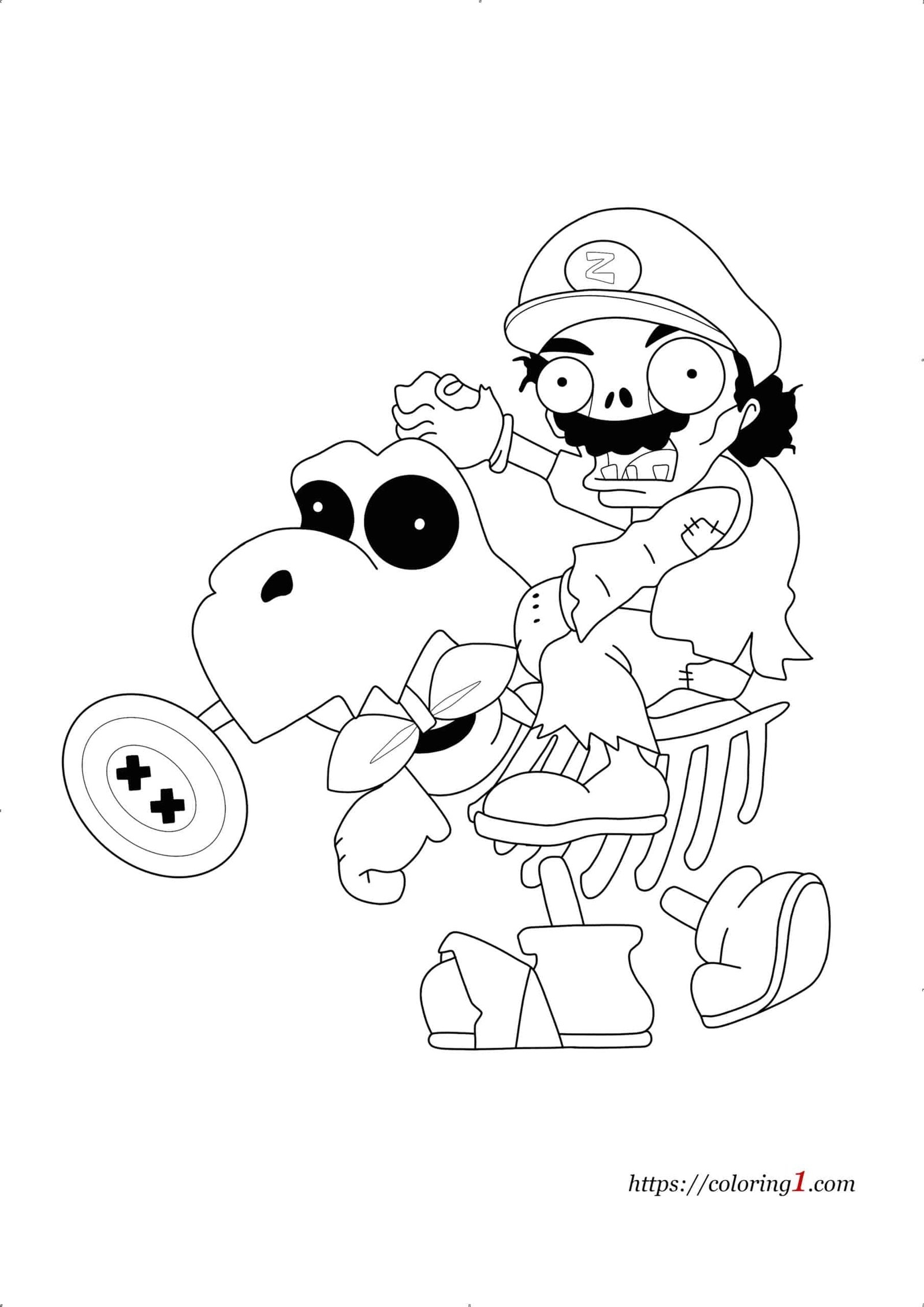 Mario Zombie Coloring Pages 2 Free Coloring Sheets 2021 
